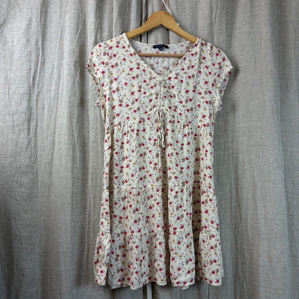 KIRIOUS Dress Floral Tiered Ruffle Size S Boho Babydoll Festival Prairie Cottage